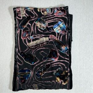 Vintage Redfish Designs Velvet + Silk Comb Scarf